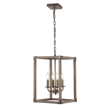 Magnolia Adjustable Iron Rustic Farmhouse LED Pendant - JONATHAN Y